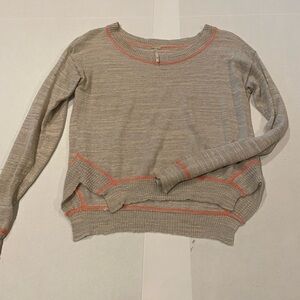 Free People tan lightweight sweater